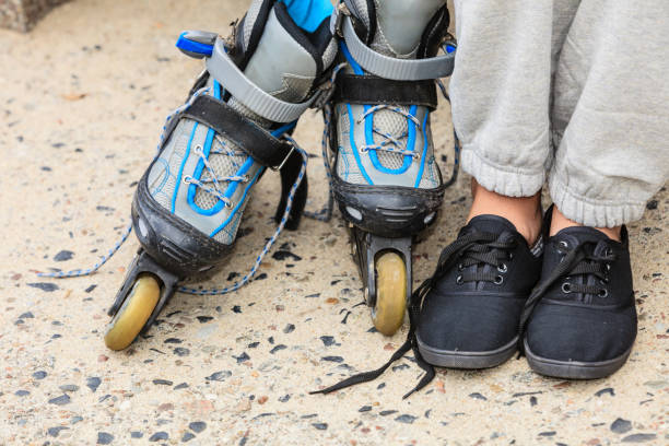 istock Woman with roller skates outdoor. 683089972