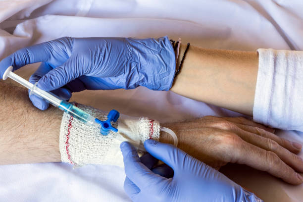istock Nurse injected antibiotics by via injection in a man 683097738