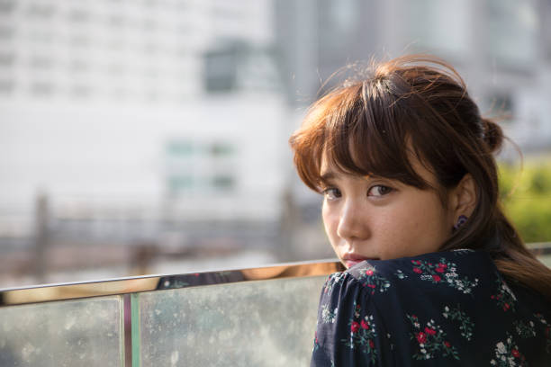 istock Cute woman walking in the city 683097786