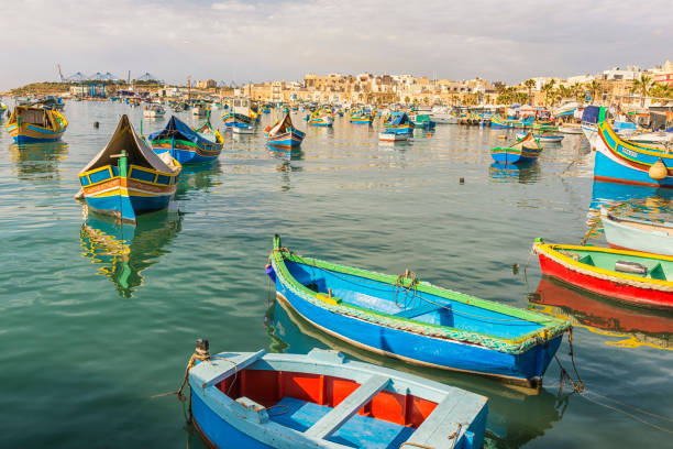 istock Boats in Marsaxlokk harbor, Malta 683098218