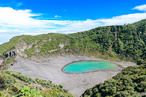 Irazu volcano - crater lake - Costa Rica, travel destination in Central America