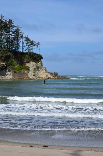 istock Paddle Boarder In Sunset Bay State Park, Oregon 683112150