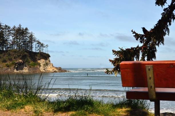 istock Paddle Boarder In Sunset Bay State Park, Oregon 683113638