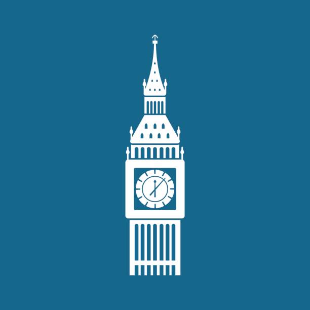 illustrazioni stock, clip art, cartoni animati e icone di tendenza di big ben a westminster, londra - torre dellorologio