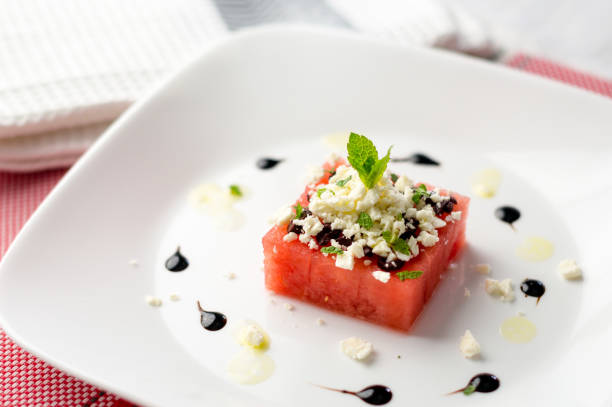 istock Watermelon and feta salad. 683132740