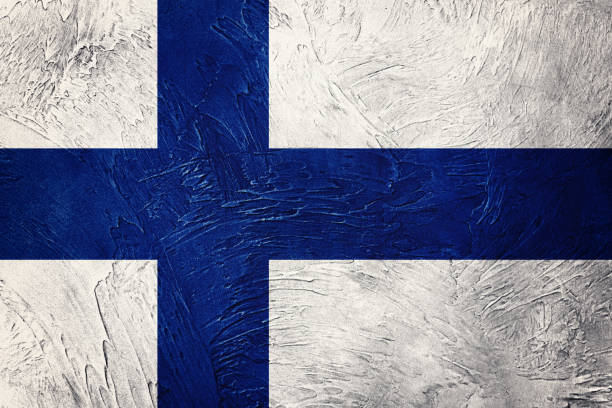 istock Grunge Finland flag. Finland flag with grunge texture. 683143194