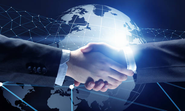 istock Business partners greeting each other. Mixed media 683143476