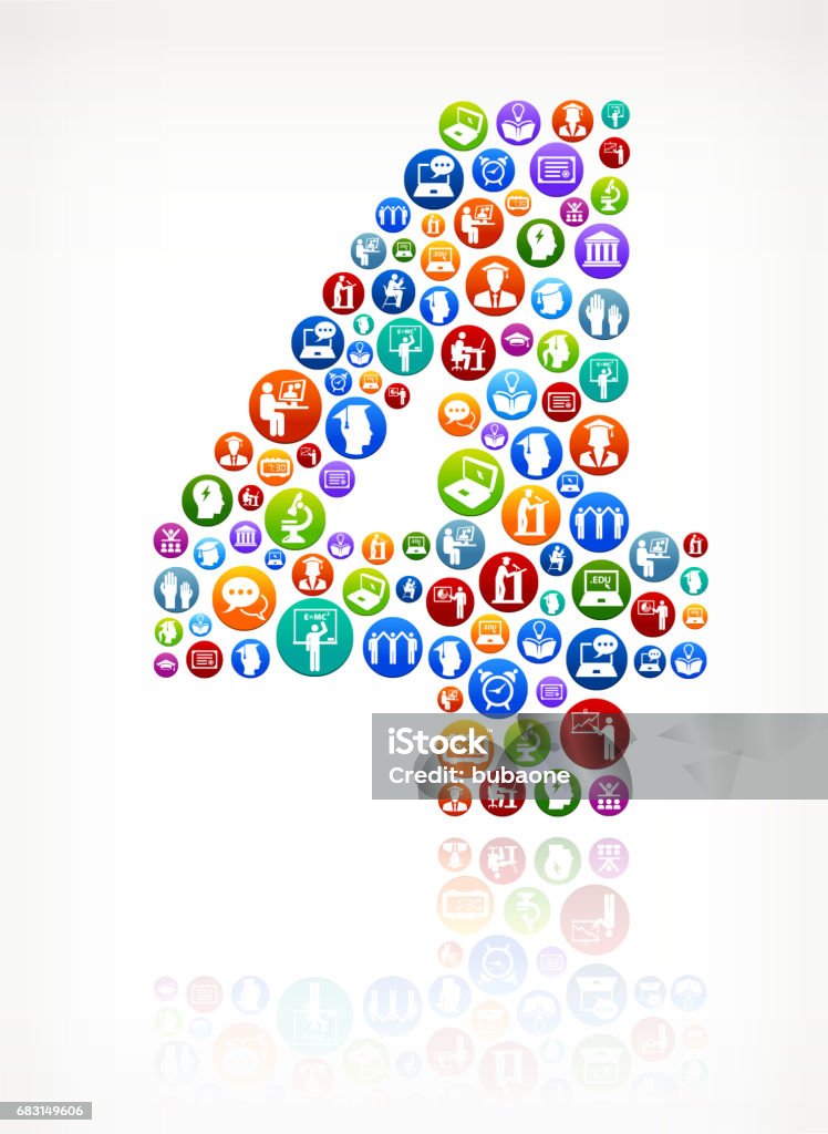 Elearning Course Button Styles Four Elearning And College Education Vector Button Pattern Stock ...