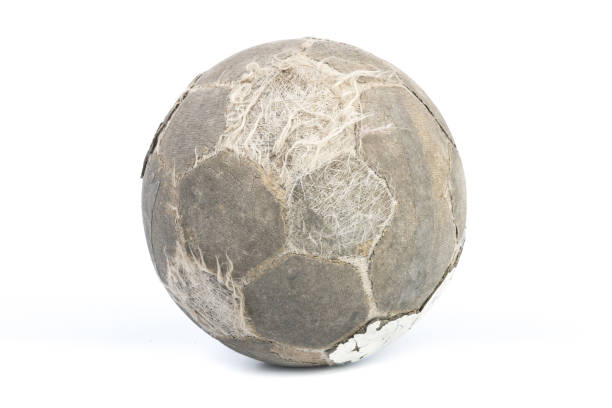istock Very old ball for soccer Isolated 683151914