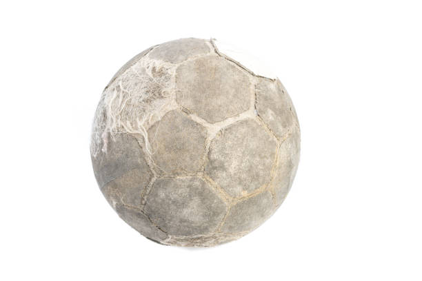istock Very old ball for soccer Isolated 683151928