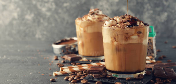 istock Cold frappe coffee with cream 683155852
