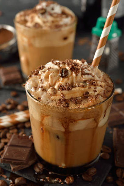 istock Cold frappe coffee with cream 683158362