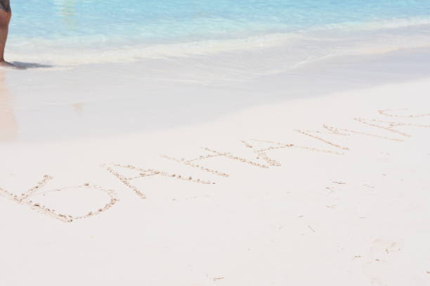 istock Bahamas written at the beach 683161898