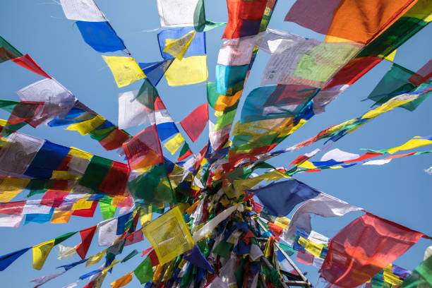 istock Prayer flag mountain near Namobuddha monastery. 683166520