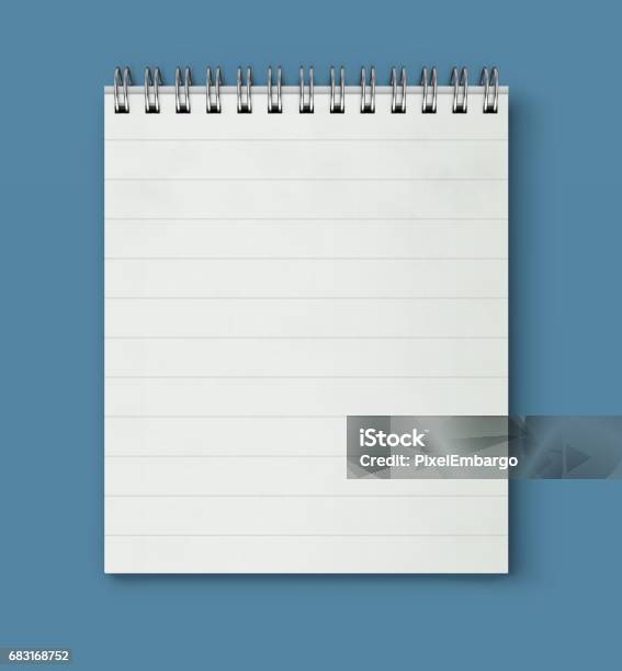 Coil Bound Notebook Stock Illustration - Download Image Now - Lined Paper, Spiral Notebook, Note Pad