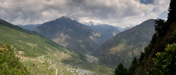 istock Mountain Panorama with Town in Valley 683178586