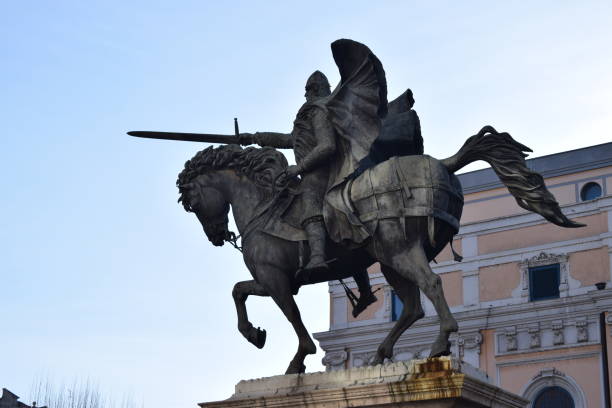 istock Statue of a medieval soldier. 683191350