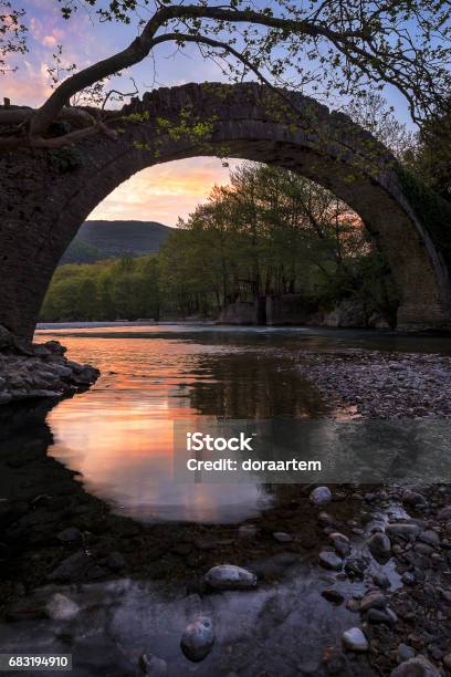 Blind Sunset Stock Photo - Download Image Now - Bridge - Built Structure, Epirus - Greece, Greece