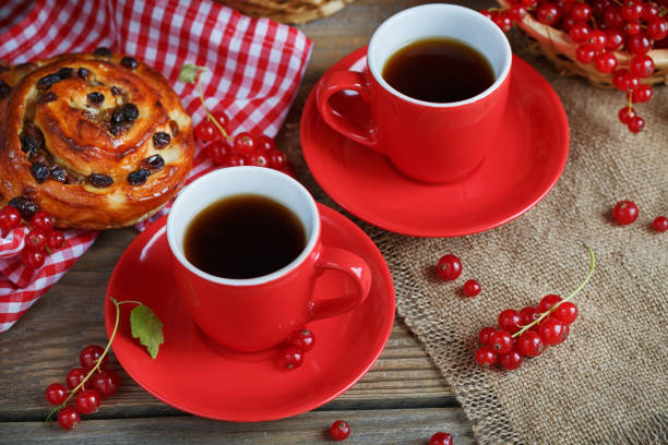 istock Fresh baked buns with a cup of coffee 683208368