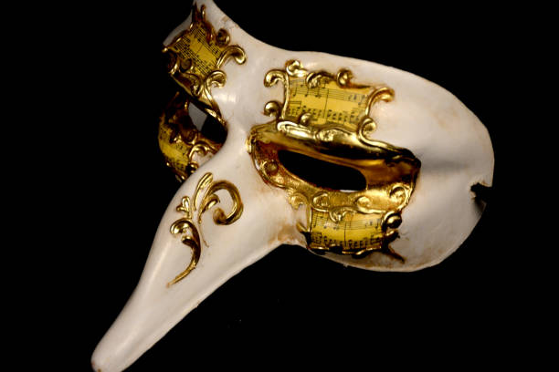 istock Still life: theater mask and music. 683215830