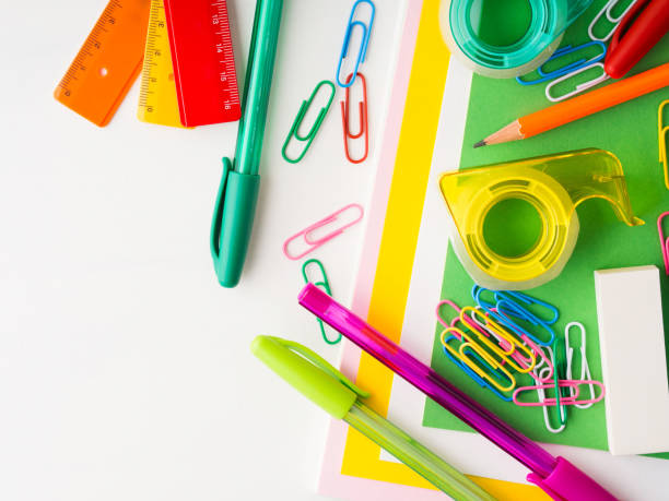 istock Stationery colorful school writing tools accessories pens 683226266