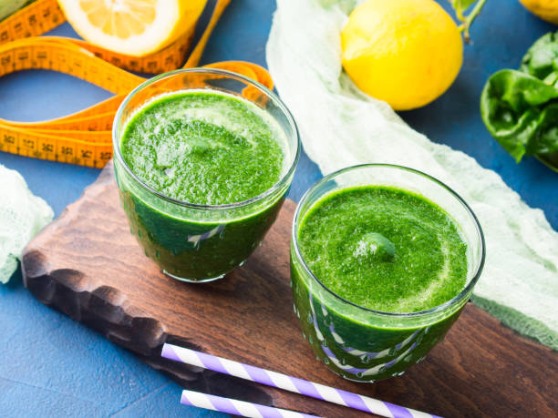 istock Green detox smoothie for diet 683228522