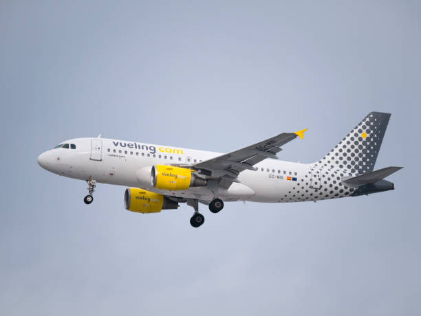 Airbus A319 Vueling Airline - foto de acervo