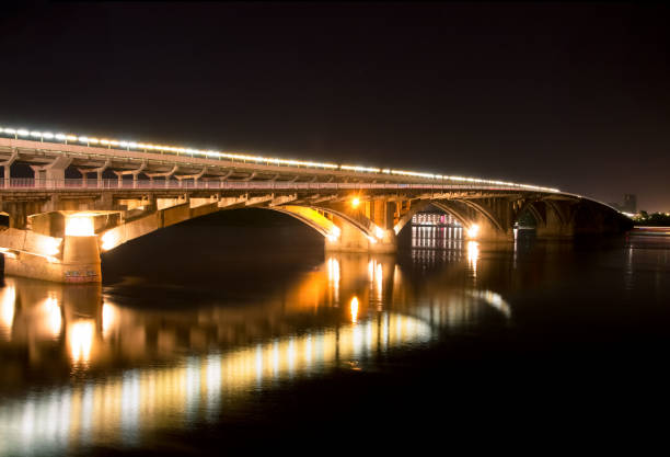 istock City bridge. Bridge at night. Bridge above river. 683239912