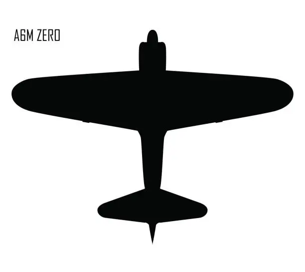 Vector illustration of World War II - Mitsubishi A6M Zero