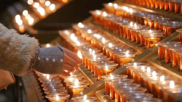 istock Many burning candles with shallow depth of field 683249812