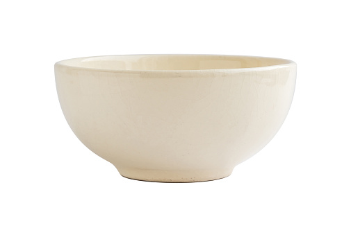Ceramic bowl isolated on white