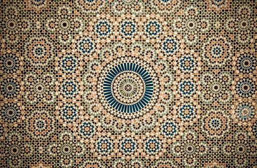 Marroquí vintage fondo de azulejos  photo