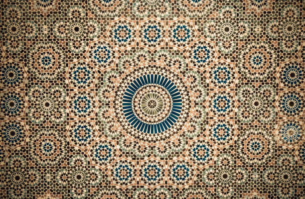 moroccan vintage tile background moroccan tile background iranian culture stock pictures, royalty-free photos & images