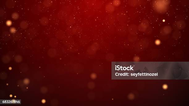 Christmas Lights Defocused Background Stock Photo - Download Image Now - Backgrounds, Christmas, Red