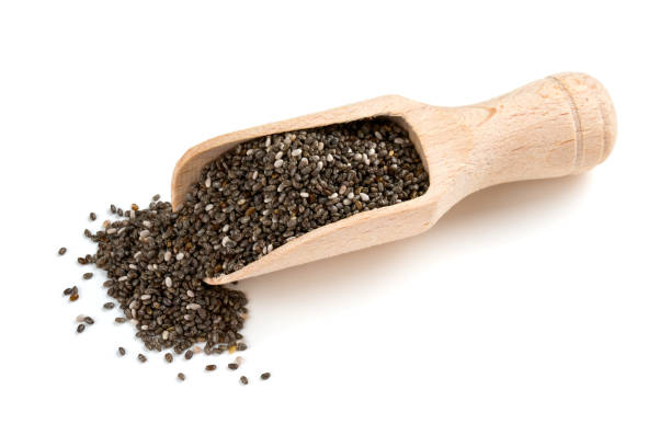 istock chia seeds in a wooden scoop isolated on white 683275132