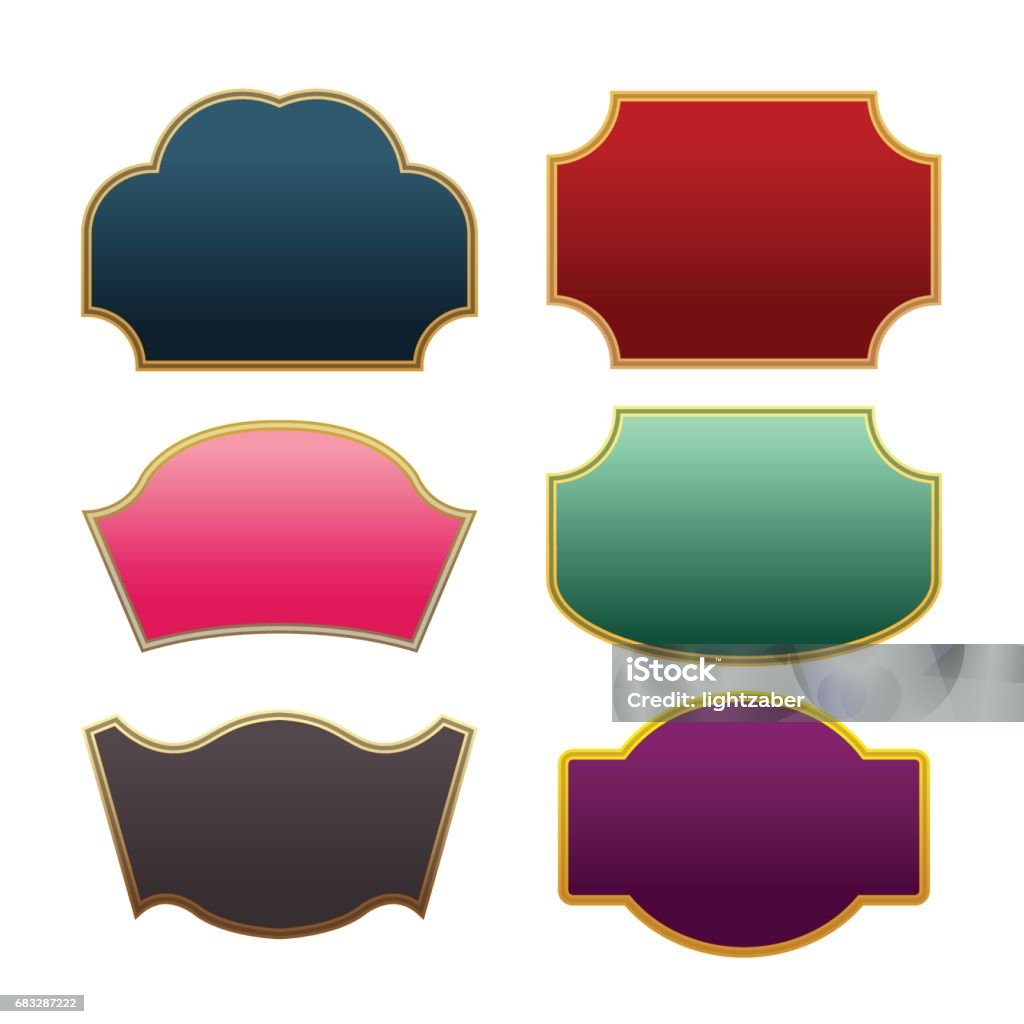 Style Label Borders Border Label Vintage Classic Set Vector Stock Illustration - Download ...
