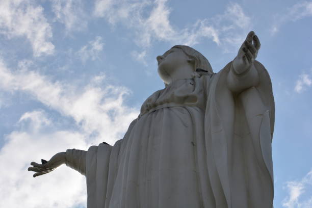 istock The white statue of Virgin Mary in Santiago, Chile 683287708