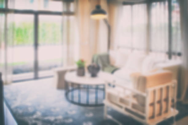 istock Blurred background interior living room with decorative lamp 683293324
