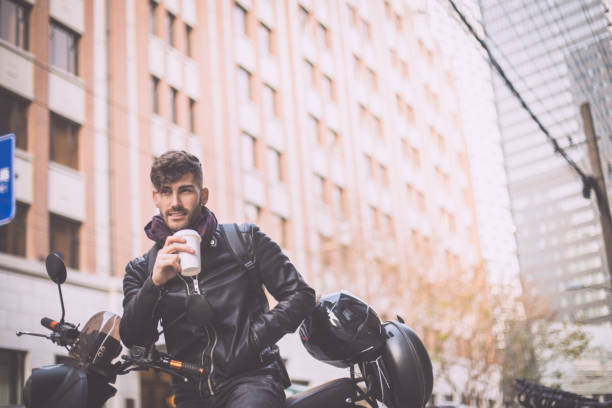 istock Man and his bike 683293720