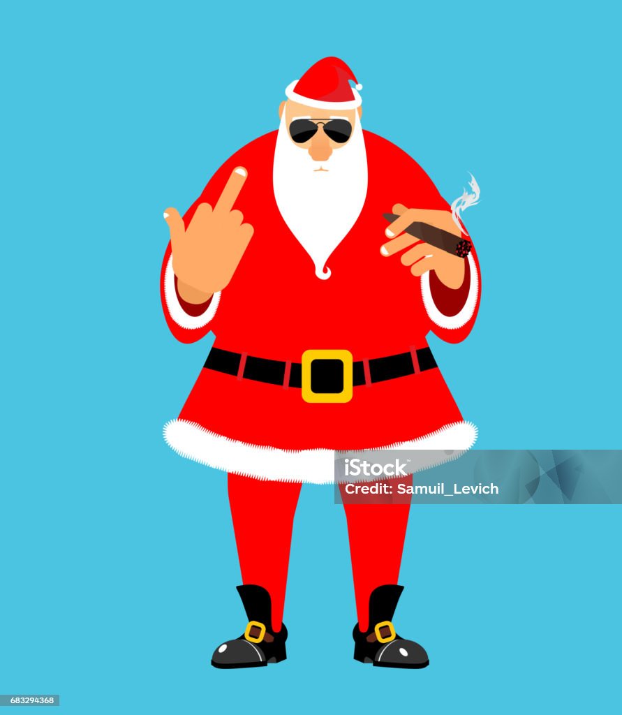 ебут пьяную Плохой Санта С Сигарой И Ебать Злой Пьяный Клаус Вредный Рождественский Хулиган Знак Агрессии Фол Парень На Новый Год Xmas Хулиган — стоковая векторная графика и другие изображения на тему Санта Клаус -