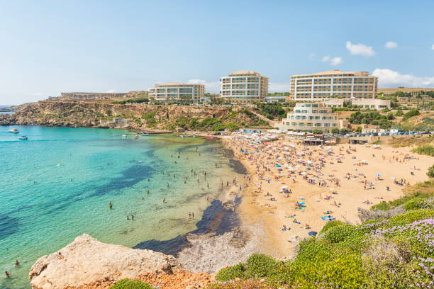istock Golden bay beach on Malta 683310936