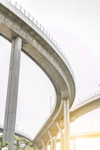 istock Bridge. Architecture lines under the bridge, Elevated expressway, bangkok, thailand 683313694