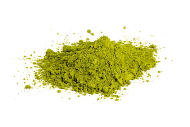istock pile of Matcha tea isolated on white 683319556