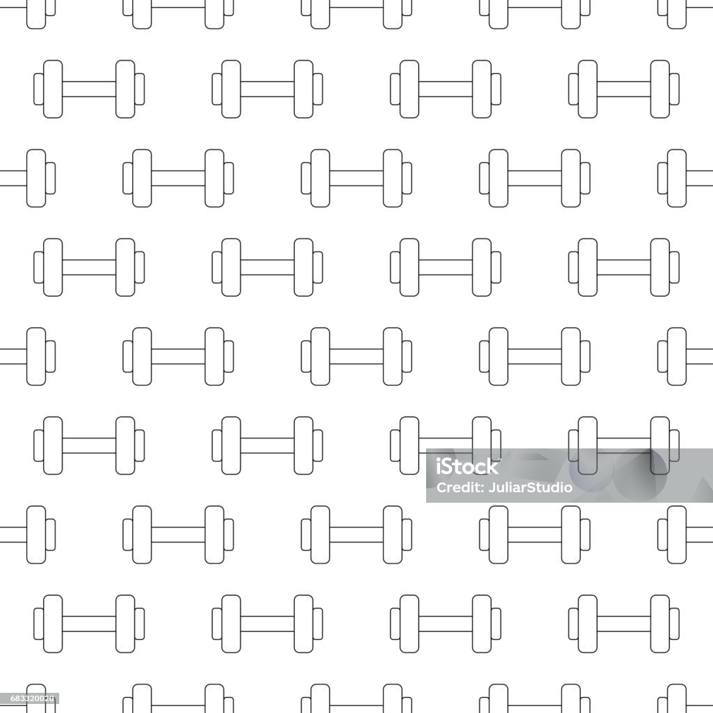 Dumbbell Pattern Dumbbell Pattern Seamless Stock Illustration - Download Image Now ...