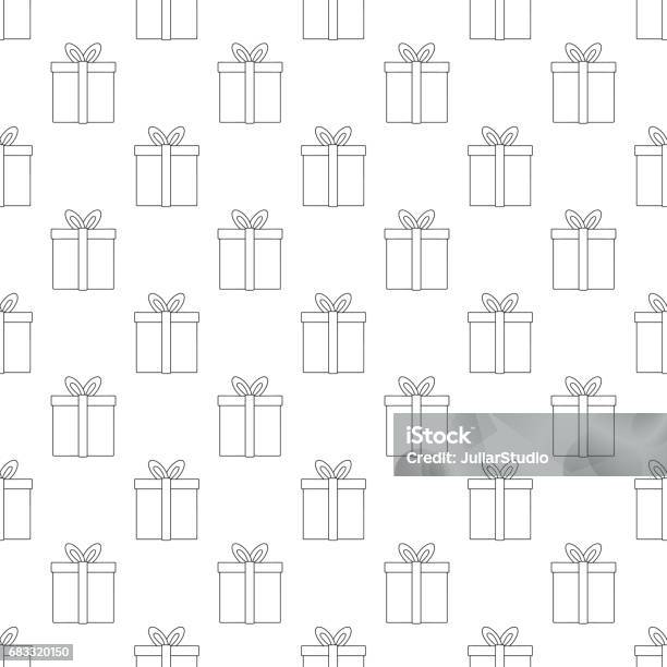 Gift Pattern Seamless Stock Illustration - Download Image Now - Backgrounds, Box - Container, Celebration