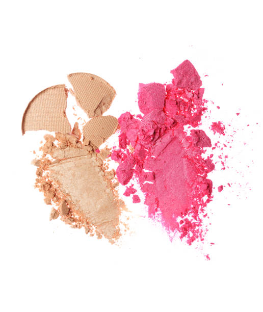 istock Smears of two crushed beige and pink eyeshadow 683320536