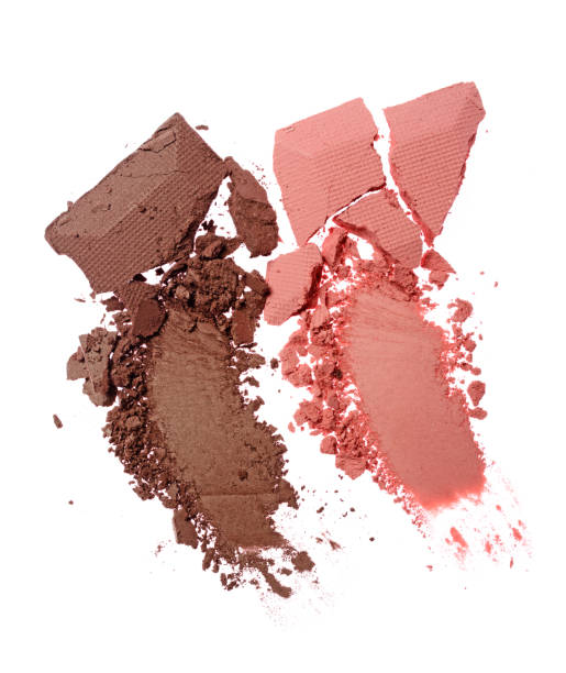 istock Smears of crushed brown and pink eyeshadow 683320574
