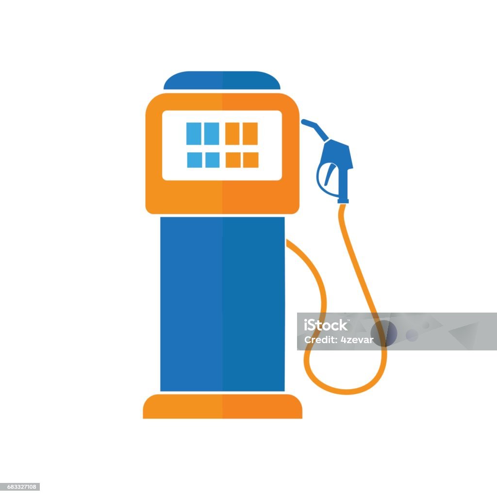 Pompa benzynowa - Grafika wektorowa royalty-free (Beczka - Zbiornik)