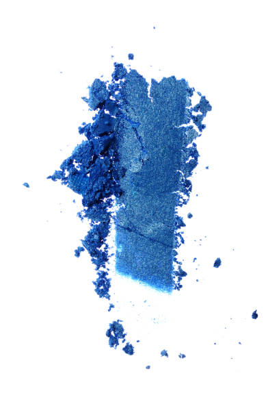 istock Smear of crushed blue shiny eyeshadow 683332948