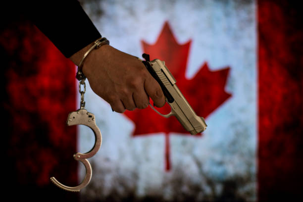 istock Crime and justice concept with handgun 683333740